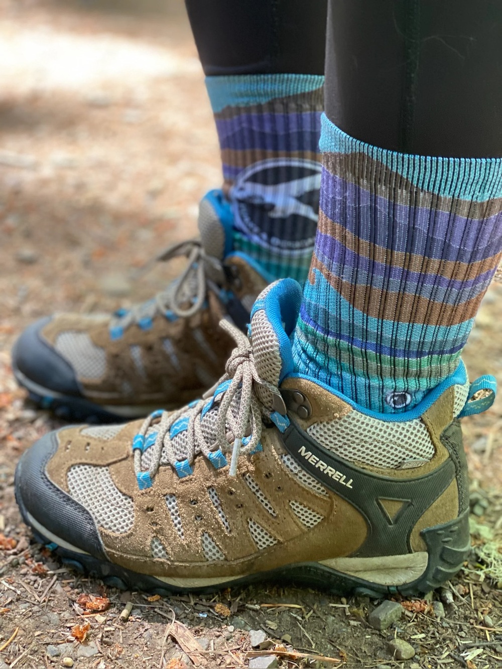 Merrell Women’s Accentor Brown & Blue Hiking Shoes Boots - Size 8